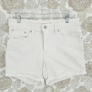 Levi's Mid Length Jean‎ Short Striped Women's  30 Stretched 9756
